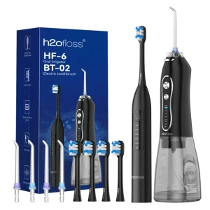 ست مسواک برقی و واترجت H2ofloss مدل BT-02 و HF-6